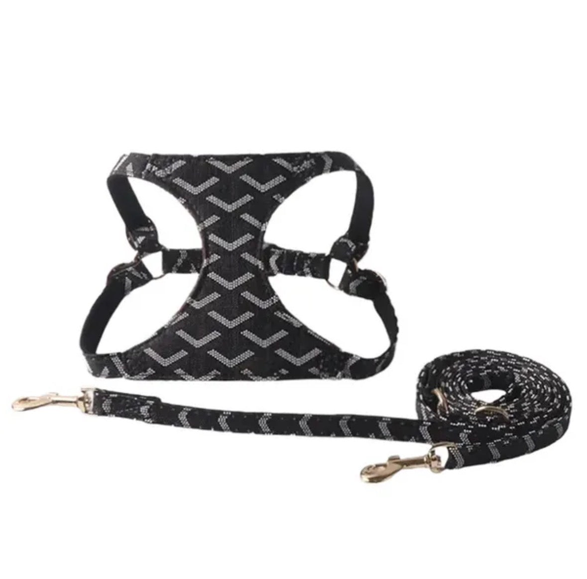 Black Goyard Harness + Leash