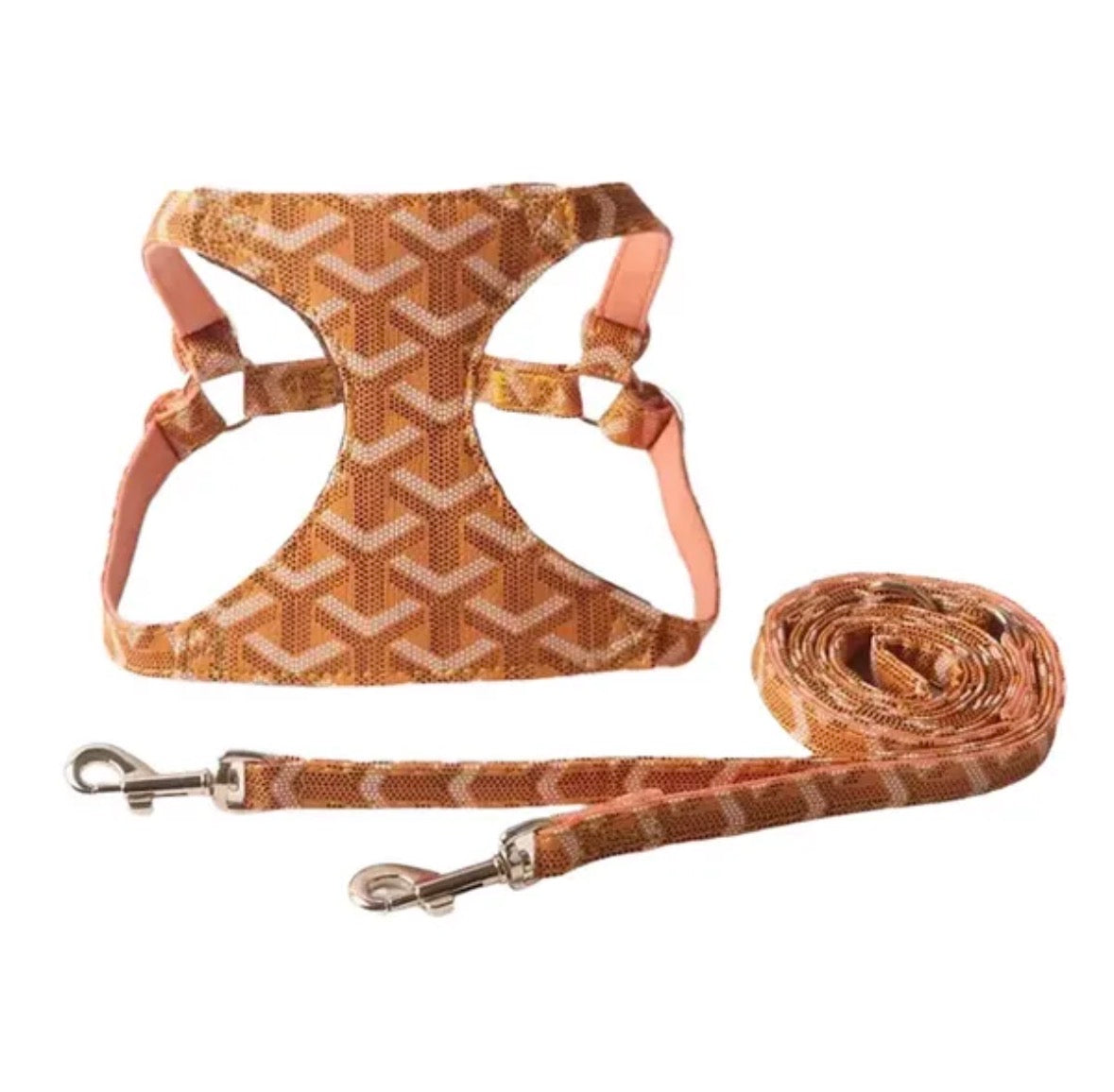 Orange Goyard Harness + Leash